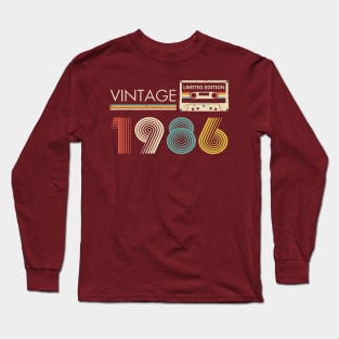 Vintage 1986 Limited Edition Cassette Long Sleeve T-Shirt